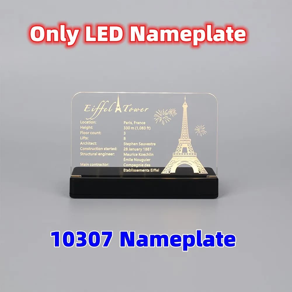 Kit d'éclairage Led pour 10307 tour Eiffel PARIS, blocs de construction d'architecture de renommée m
