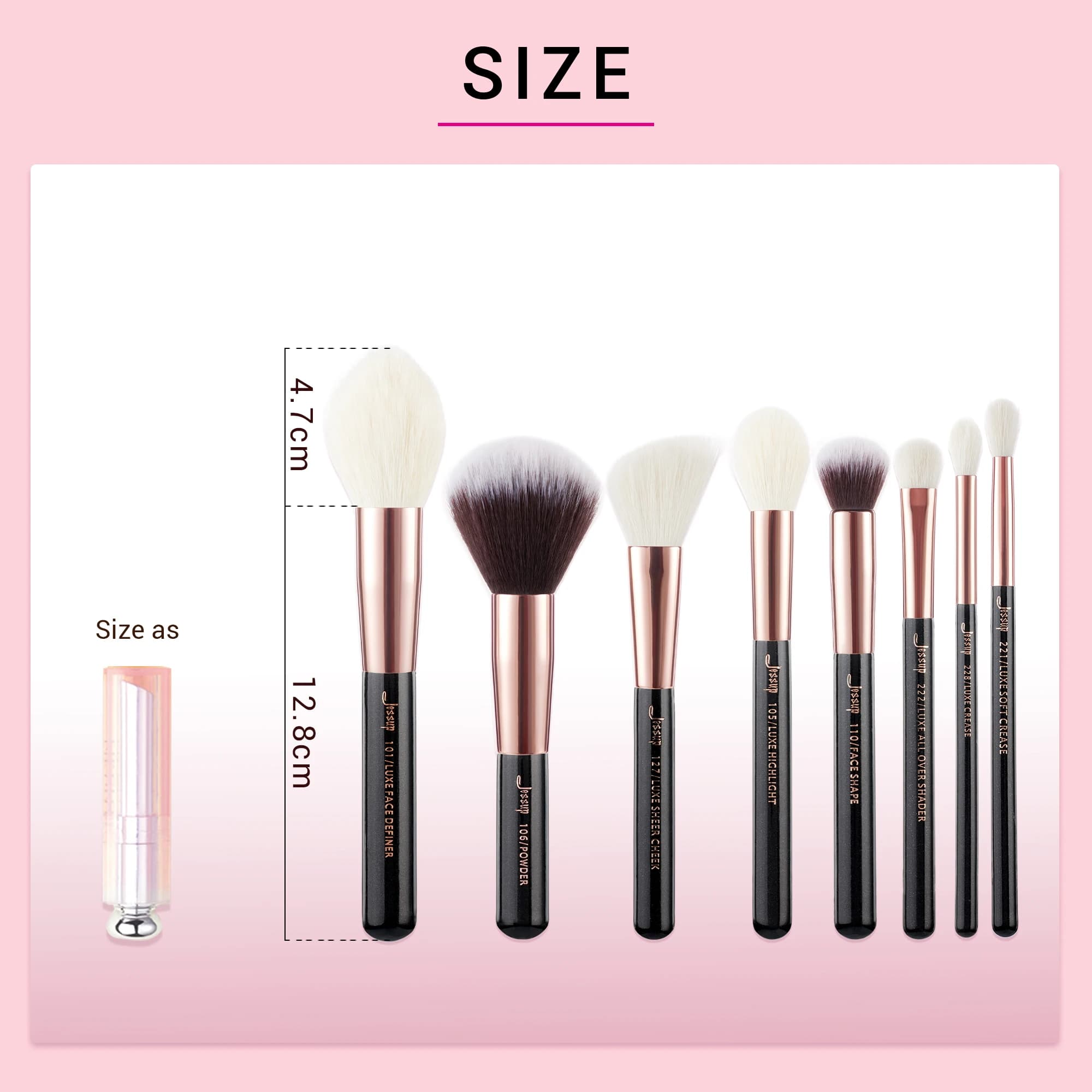 Jessup – ensemble de pinceaux de maquillage professionnels, 25 pièces, poudre de fond de teint natur