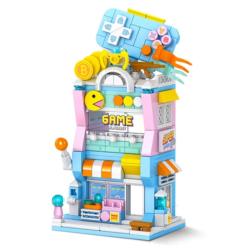 Blocs de construction d'architecture de ville, série Street View, modèle de magasin de jouets, Kit d