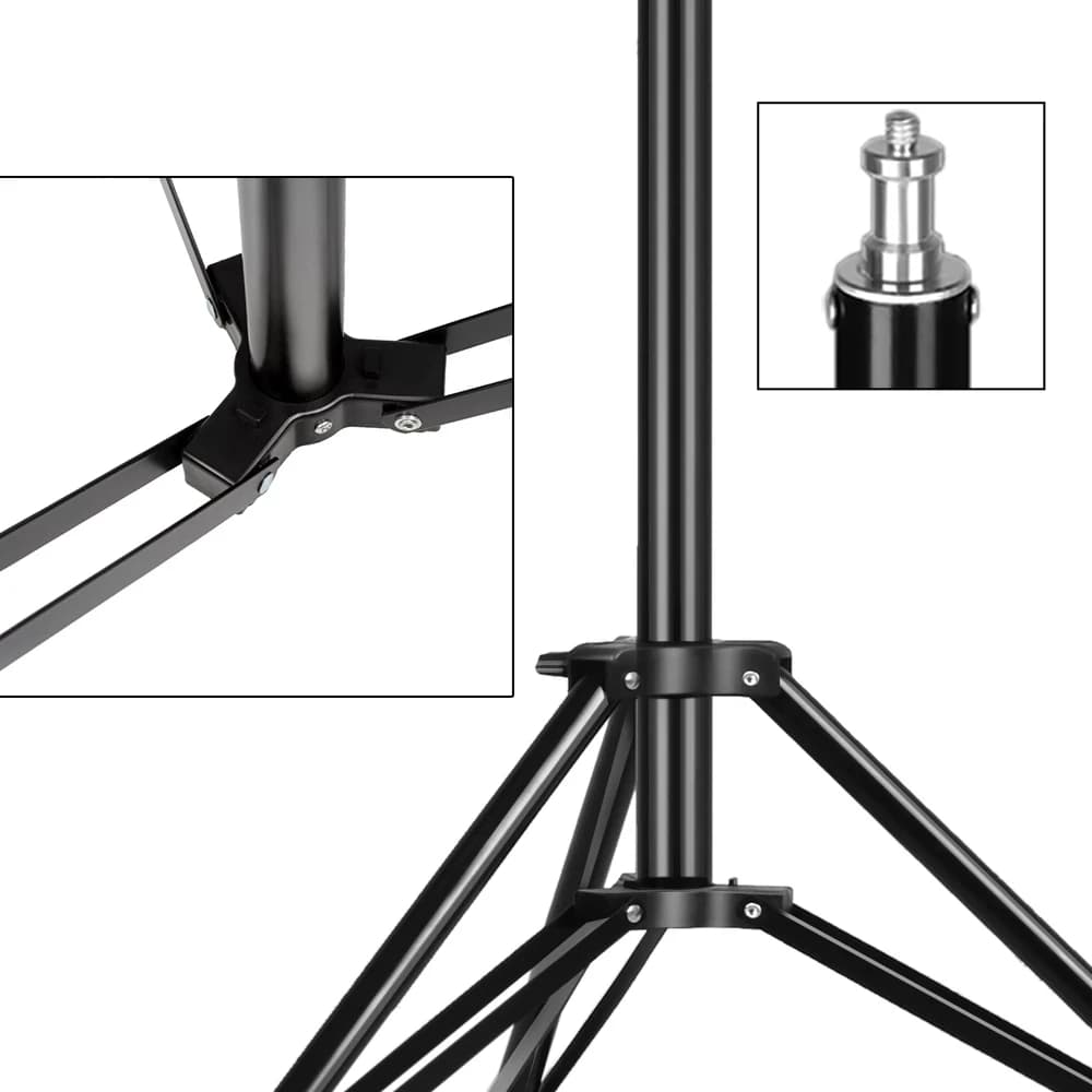 SOONPHO 280 cm support de lumière robuste avec 1/4 vis pour Studio Photo Flash diffuseur trépieds an