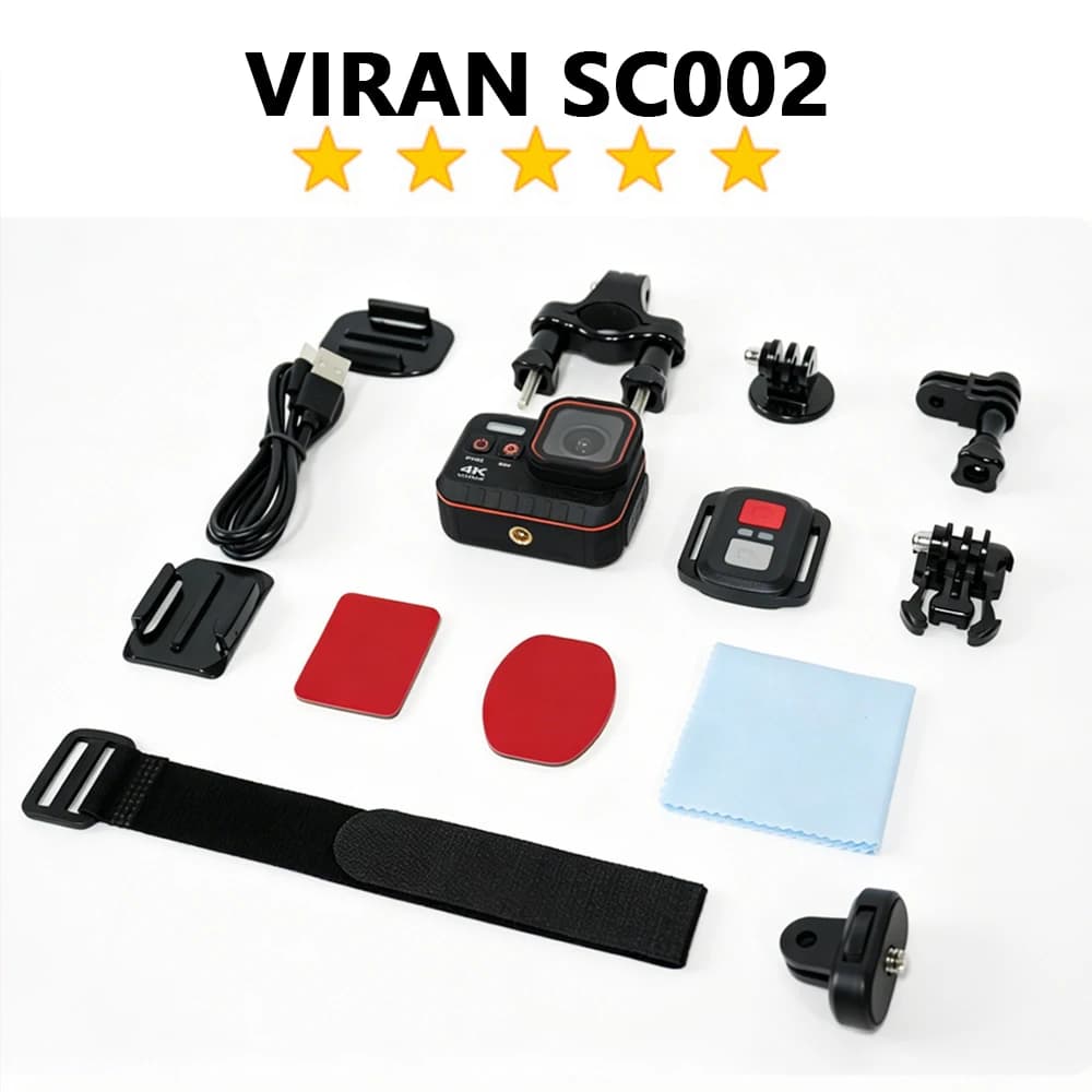 Caméra d'action 4K60FPS avec télécommande, écran, étanche, caméra sport, enregistreur de conduite, c