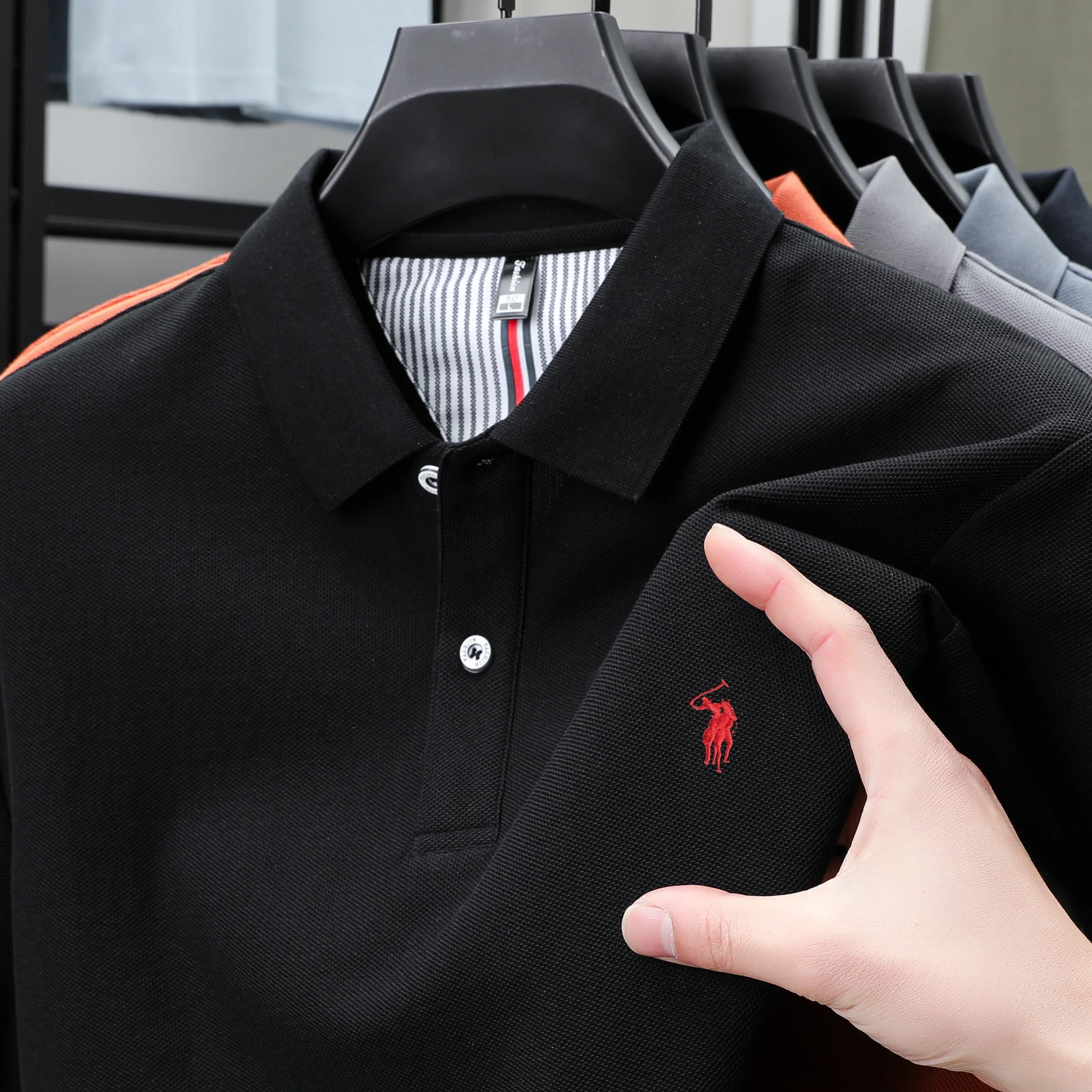 Polo homme 100% coton pur, nouveau, confort de luxe, respirant, manches courtes, haute qualité, styl