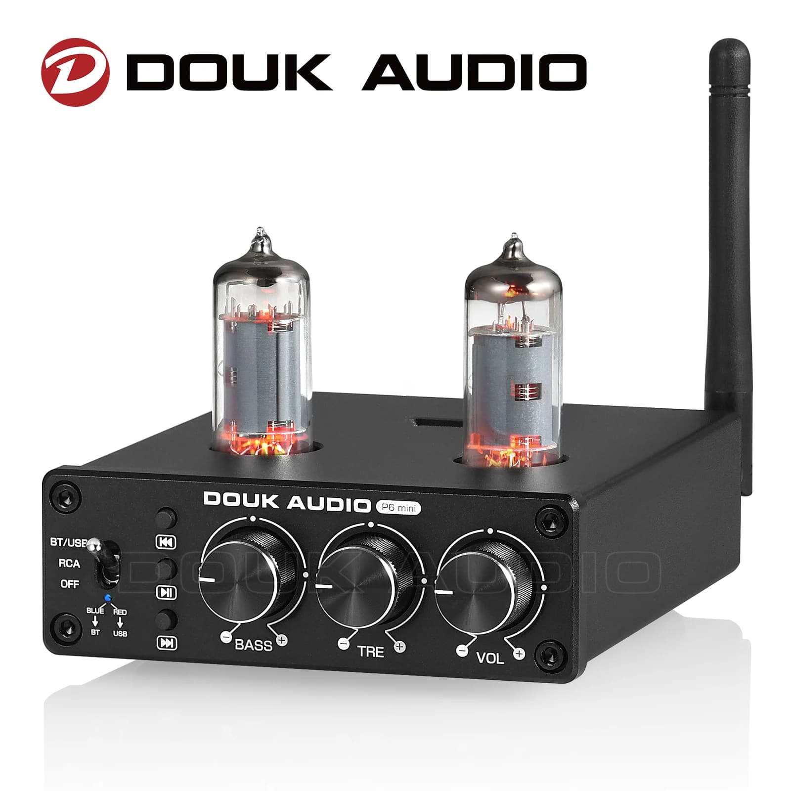 Douk Audio-Préampli à Tube à Valve HiFi Bluetooth 5.0, Récepteur Stéréo, Lecteur USB, Préamplificate