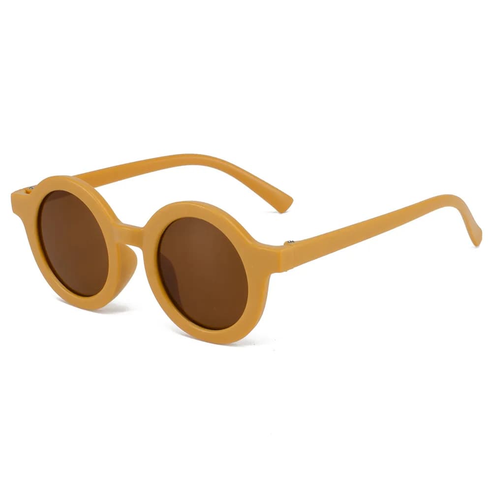 Lunettes de soleil pour enfants, monture ronde de style insert, lunettes de soleil pour bébés de 1 à