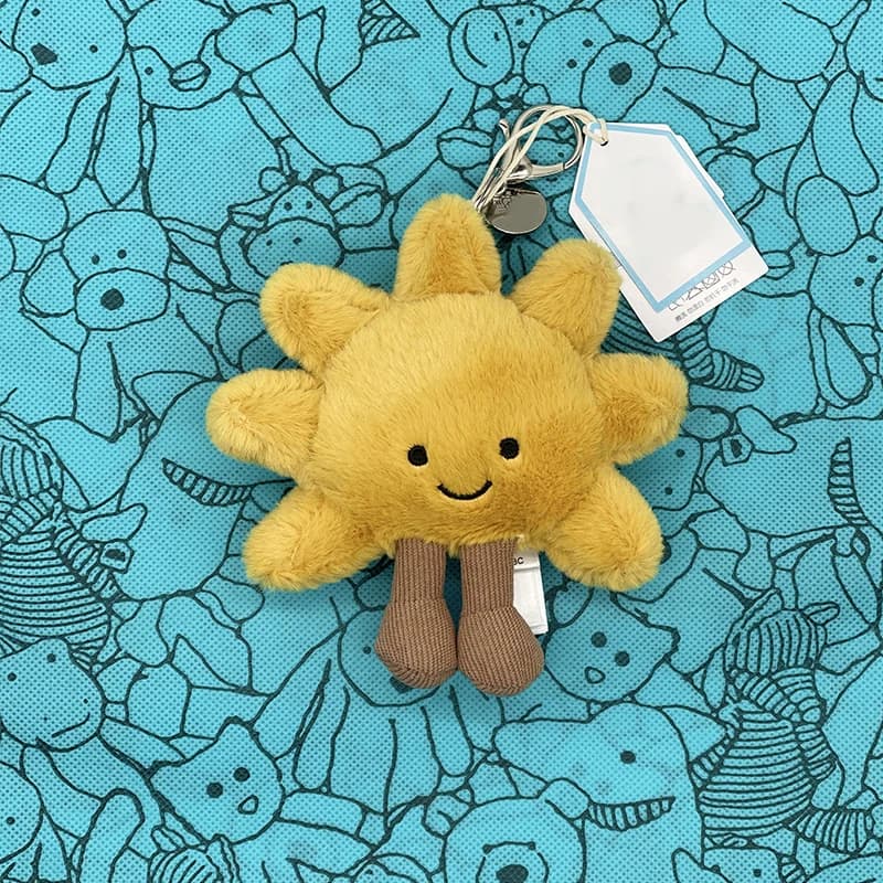 JELLYCAT  Peluche guimauve, Mini breloque cerise, Peluche méduse, Pastèque, Tournesol, Breloque sac 