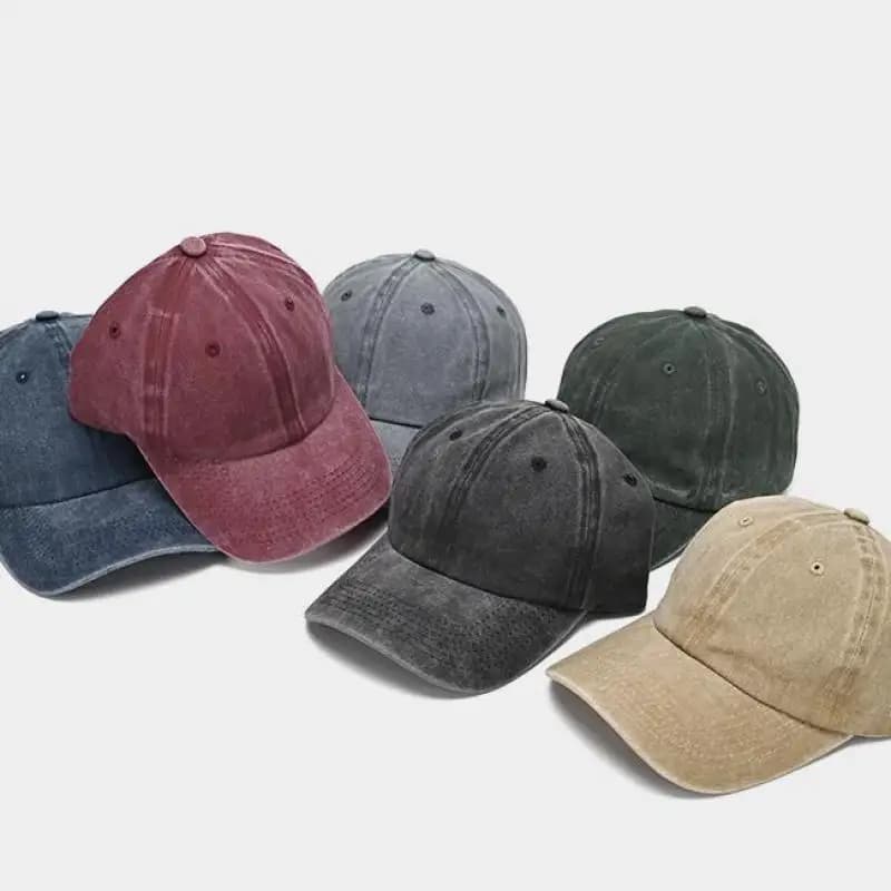 Casquette de Baseball en coton délavé pour hommes et femmes, chapeau à rabat Vintage Hip Hop, couleu