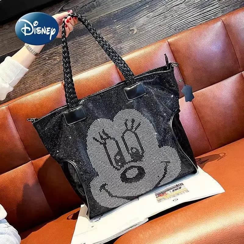 Nouveau sac à main Minnie pour femme orné de diamants, grande capacité, sac à bandoulière brillant p