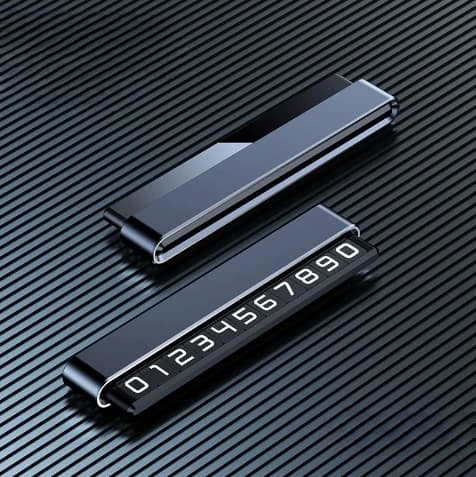 Carte de stationnement temporaire pour voiture, numéro de téléphone, support de téléphone lumineux, 