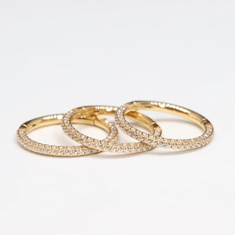 Piercing en titane, boucles d'oreilles, anneaux de nez, en Zircon, Septum, Tragus, Cartilage, Helix,