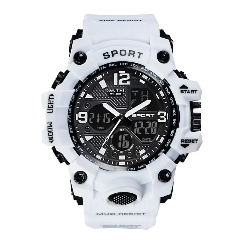 Achats chauds hommes adolescents lycéen mode tendance noir technologie sport lueur montre électroniq