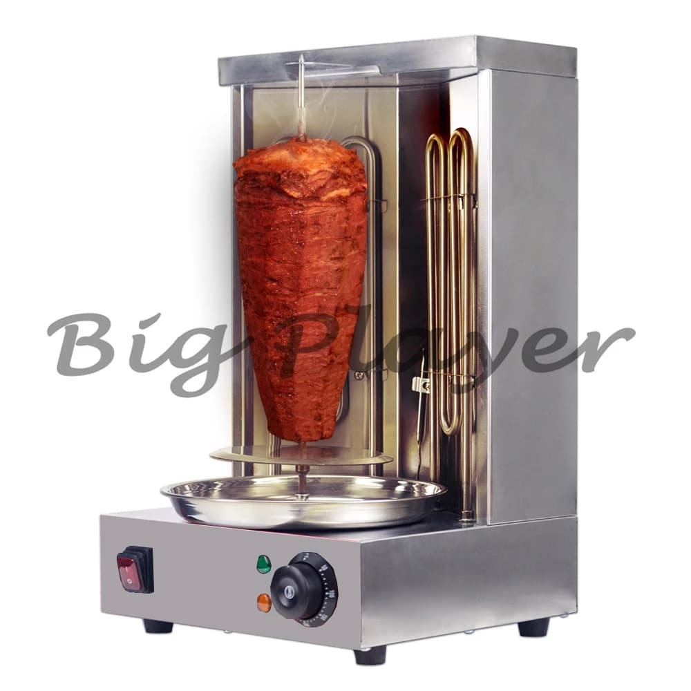 Four à rôtir vertical électrique, machine à griller le kebab et le gyro avec bac de récupération des