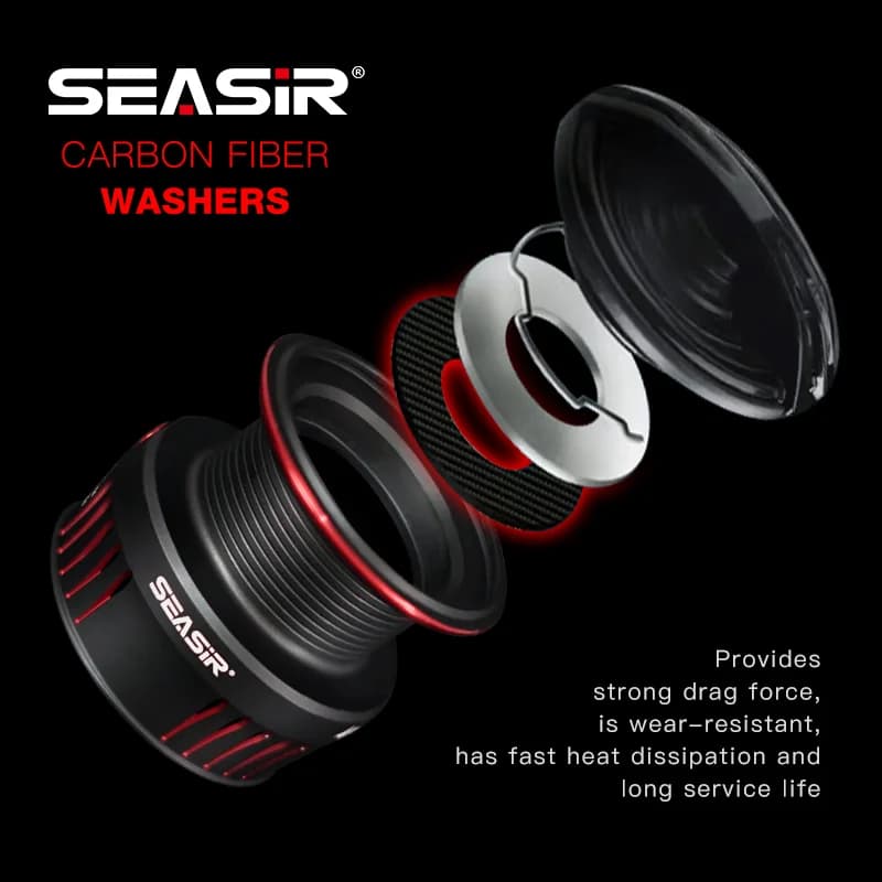 Seasir P-Series Prospec moulinet de pêche en Fiber de carbone 9Kg Max glisser 8 + 1BB 5.2:1/6.2:1 mo