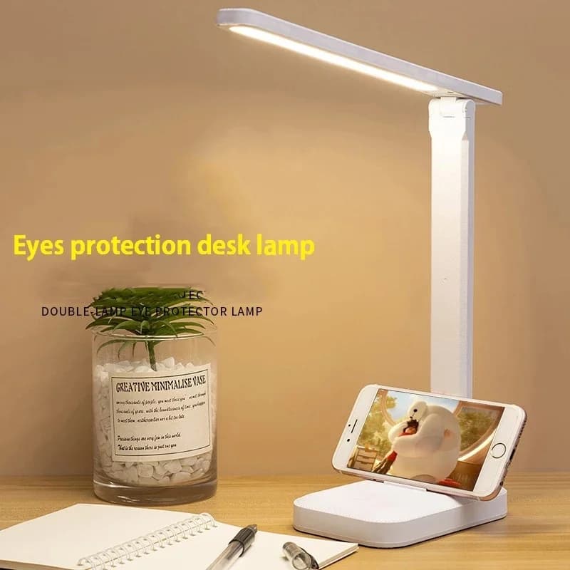 Protection des yeux tactile USB Charge 3 couleurs réglable tactile pliable lampe de bureau veilleuse