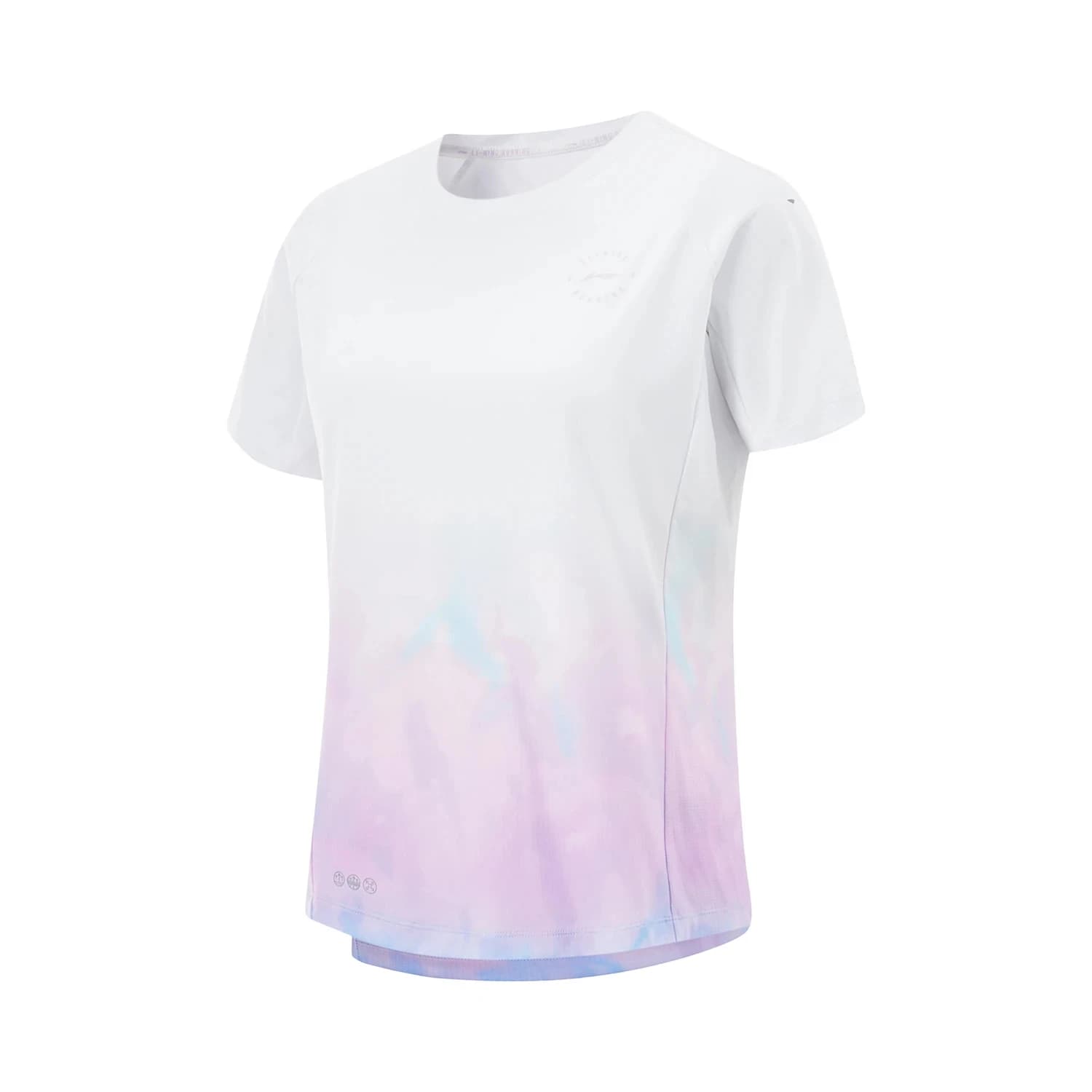 Li-Ning T-shirt de sport pour femme, coupe régulière, 100% polyester, respirant, réfléchissant, à ma