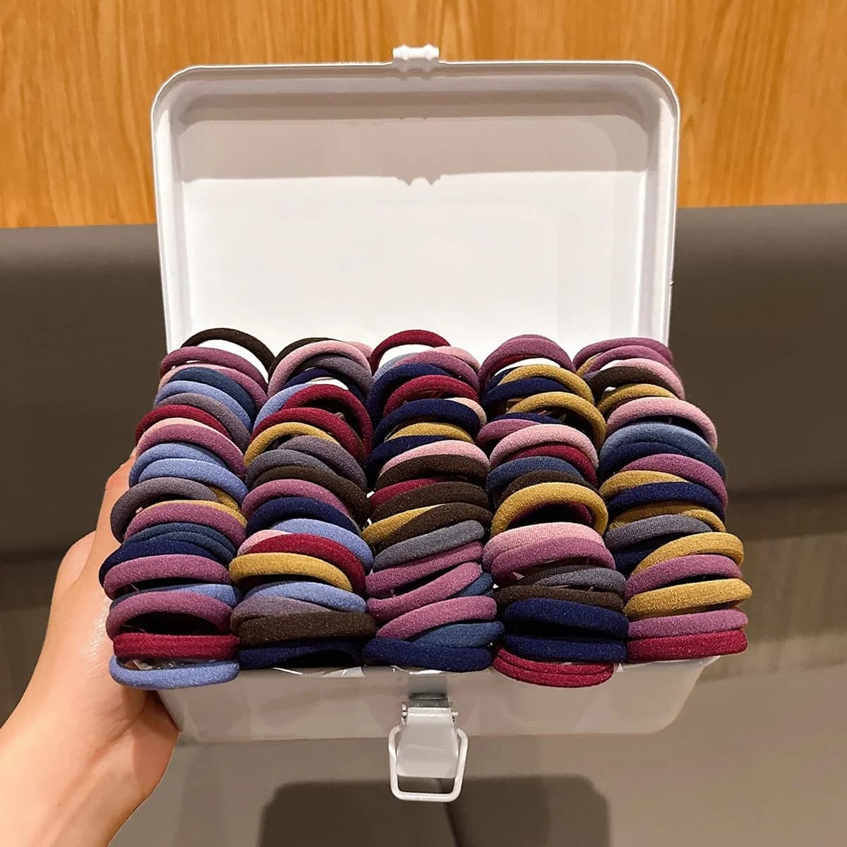 Élastiques à cheveux colorés pour filles, attaches pour queue de cheval, chouchous, élastiques en ca