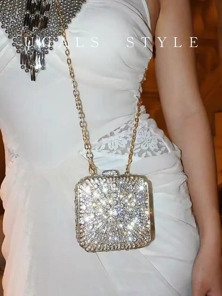 Cristal strass diamant sac de soirée paillettes Mini boîte de luxe concepteur mode pochette sac à ma