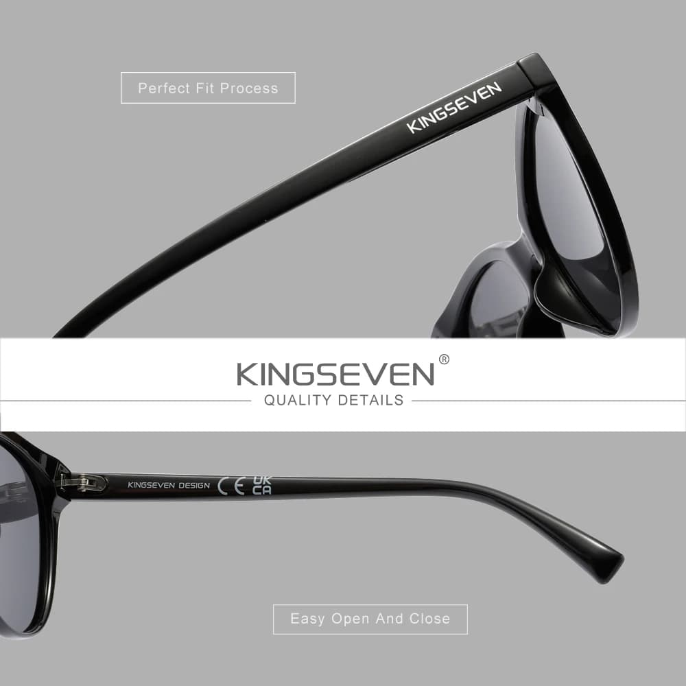 KINGSEVEN Nouvelles Lunettes de Soleil de Luxe pour Femmes, Protection UV400 Polarisée, Style Tendan