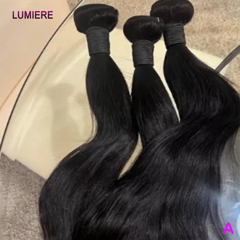 28 30 32 pouces os droit Extensions de cheveux humains paquets brésiliens 100% vierge cheveux humain