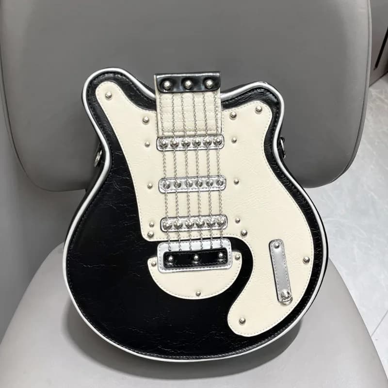 Nouveau sac à main, sac à bandoulière, sac pour femmes fait main, sac à la forme de guitare, sac fai