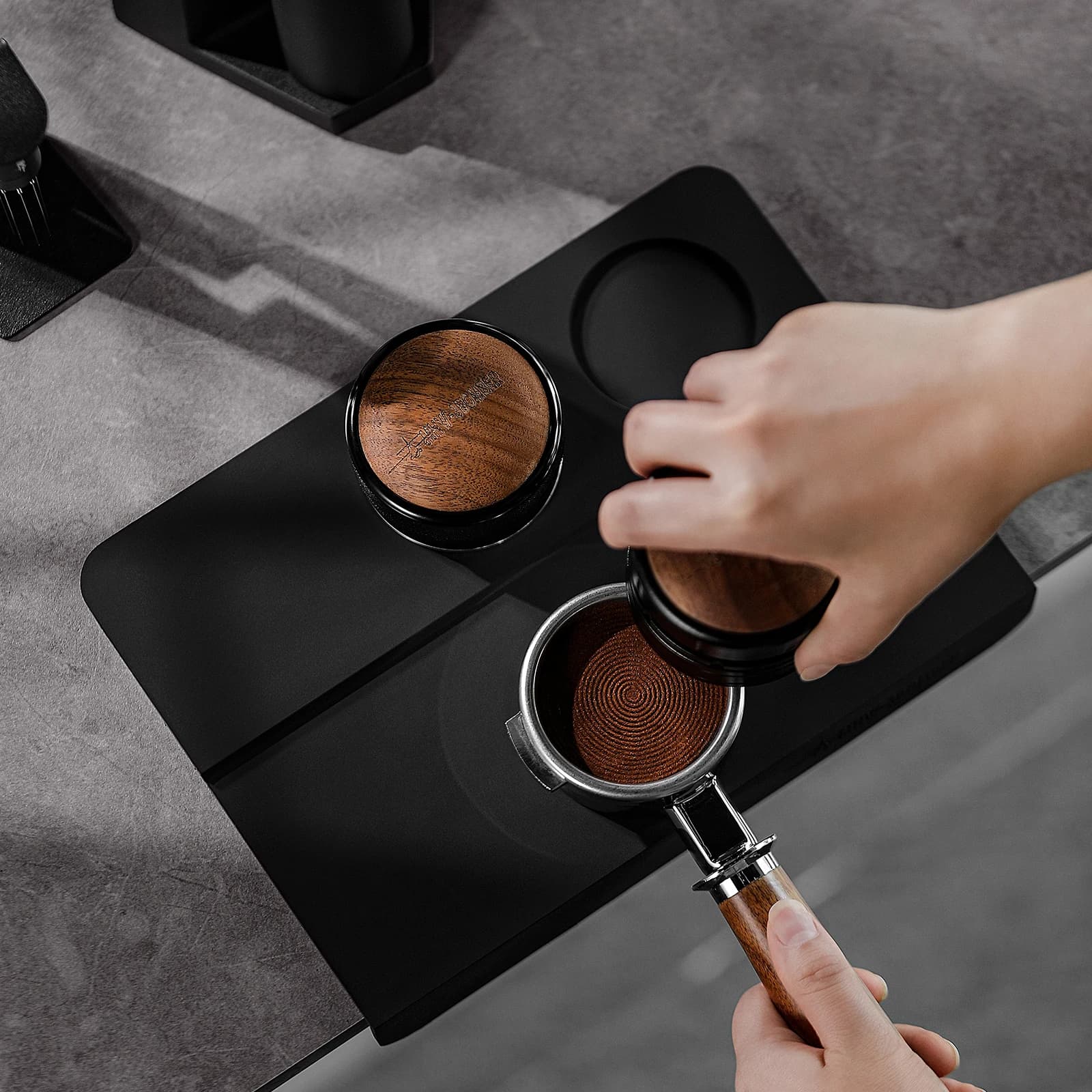 MHW-3BOMBER Silicone Café Tamping Station Expresso Poudre Tamper Polymères Table Protection Pad Acce