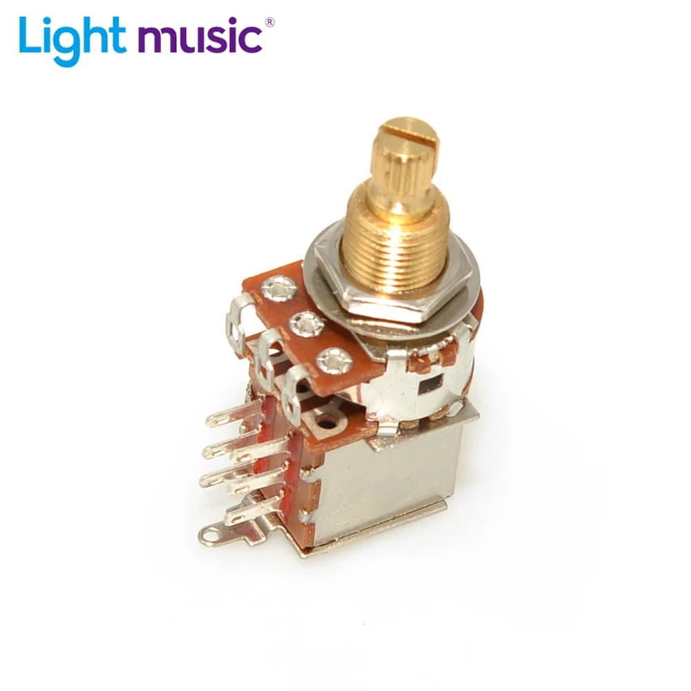 Potentiomètre de guitare Push Pull A250K B250K A500K B500K 18mm, 1 pièce, arbre en laiton, Pot de co