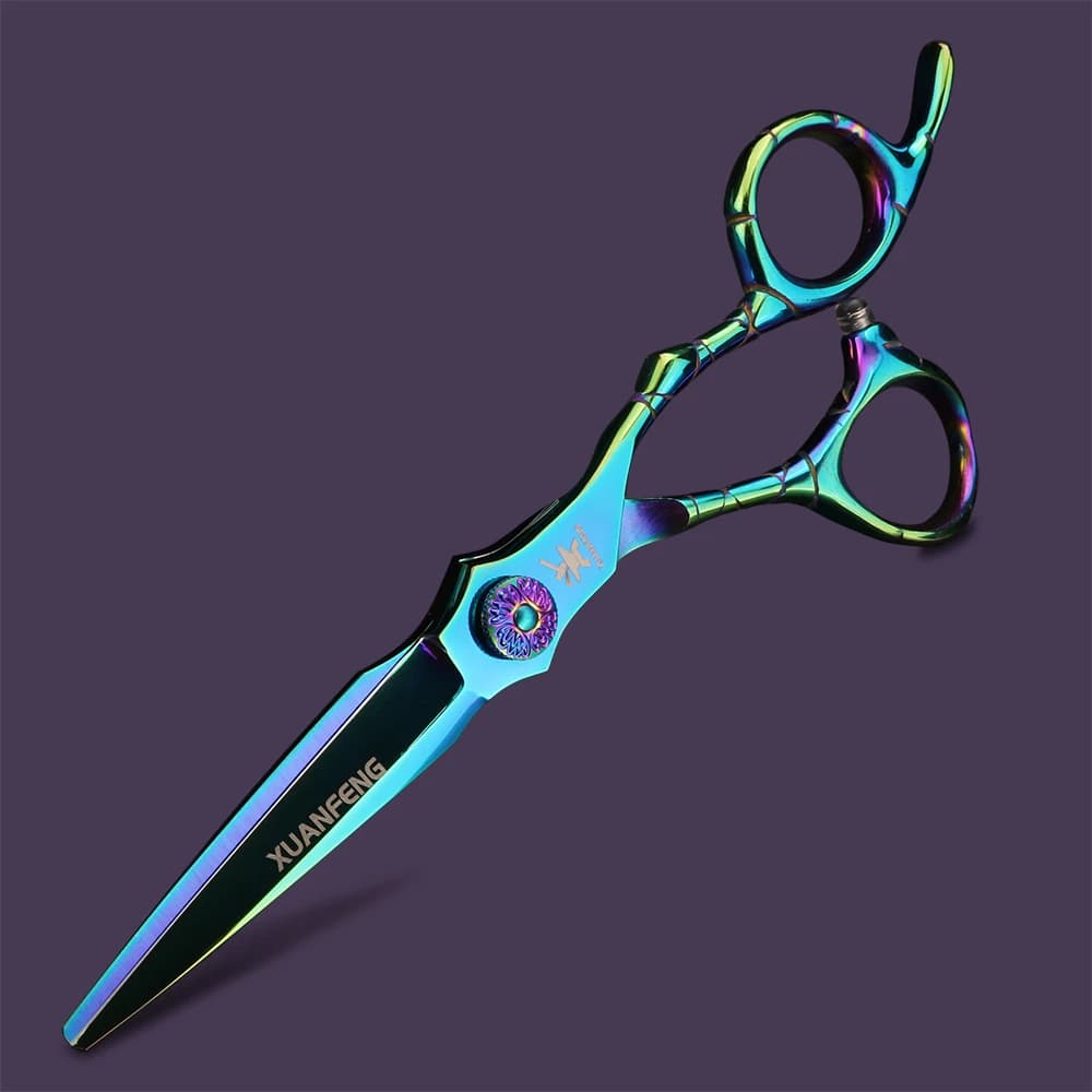 Ciseaux à cheveux professionnels à poignée musculaire de 6 pouces pour stylistes-cisailles de coiffu