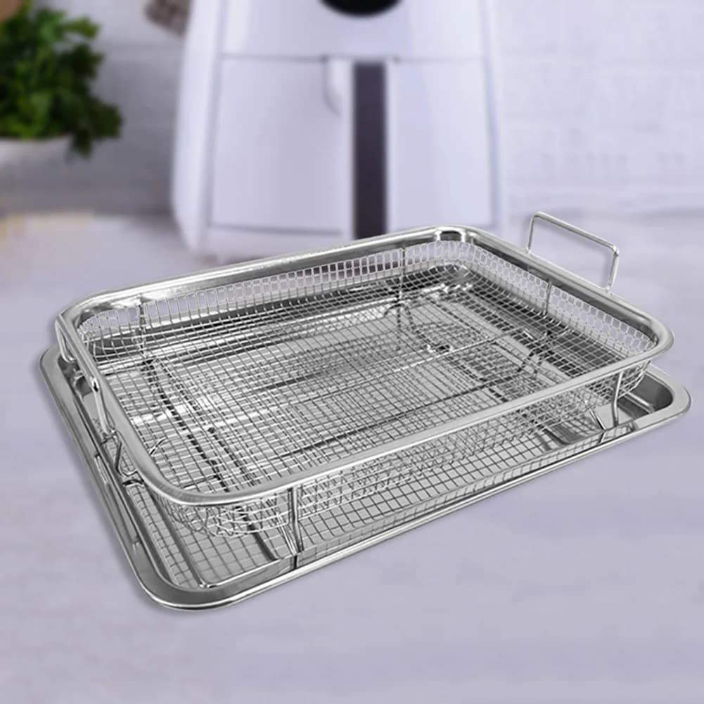 Mir à frites en acier inoxydable résistant à la chaleur, paniers carrés pour frites, collations occi