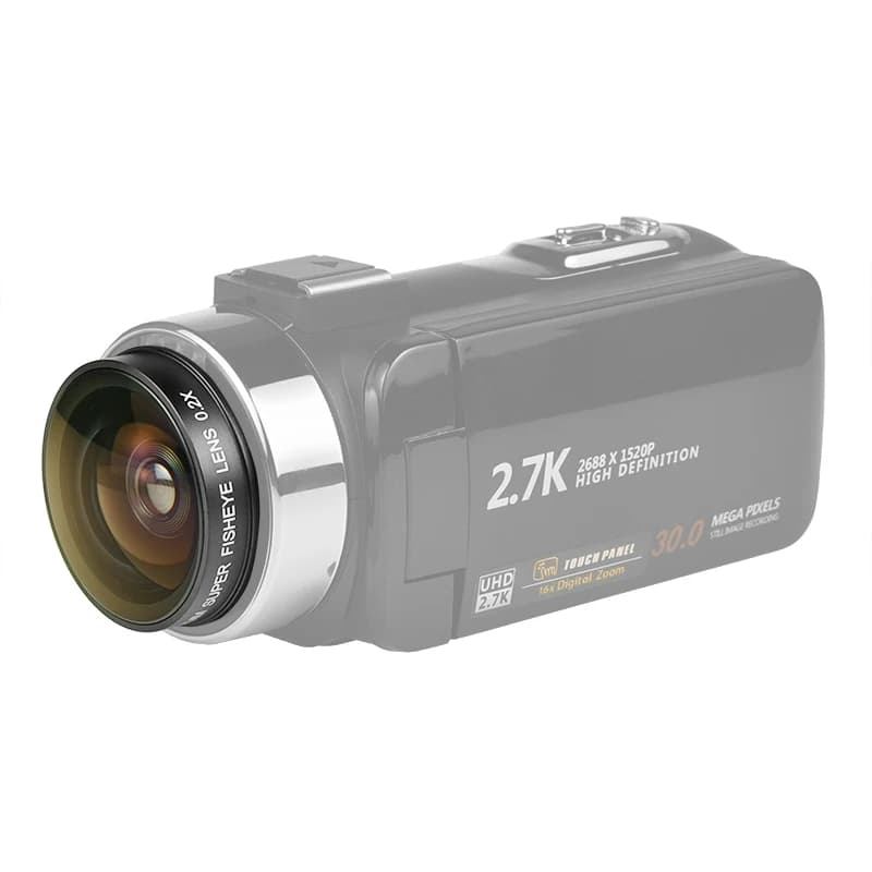 VLOGMAGIC 37MM 0.2X HD Objectif Fisheye Ultra Large pour Canon, Sony, Caméras vidéo JVC Caméscope