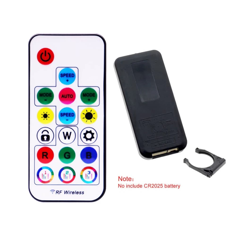 Bande lumineuse Led RGB WS2812B WS2811 5050, contrôleur de musique, MINI 17 touches, télécommande RF