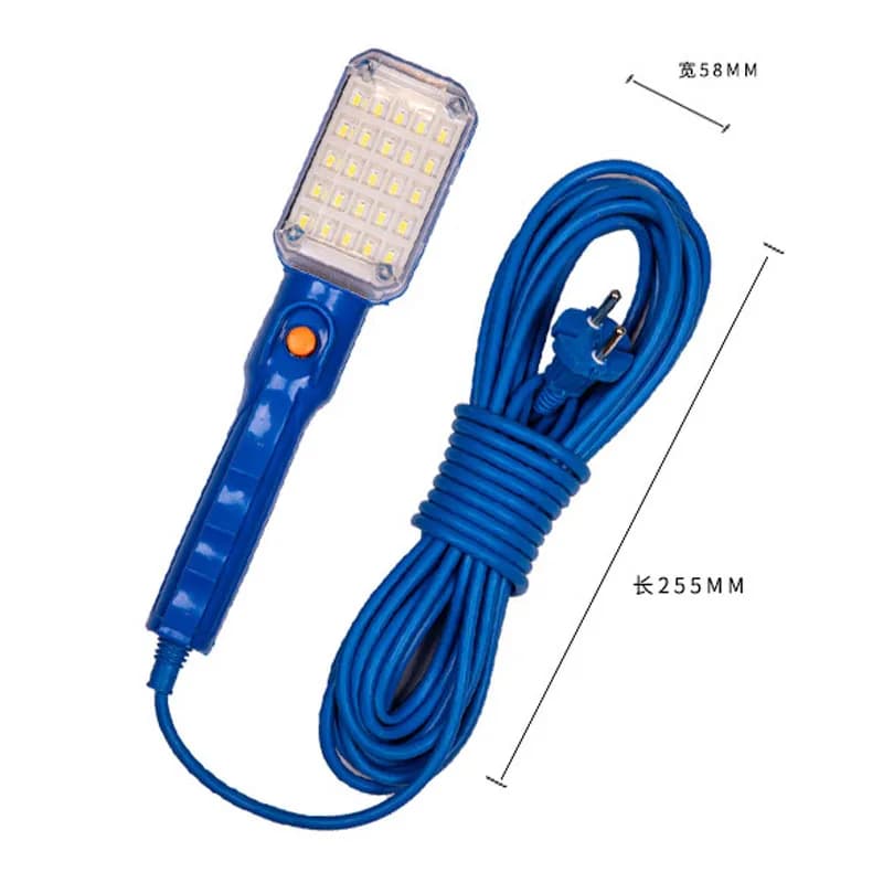 Lampe de travail portable 20W 25 LED pour atelier, éclairage de garage 220V, lampe d'inspection magn