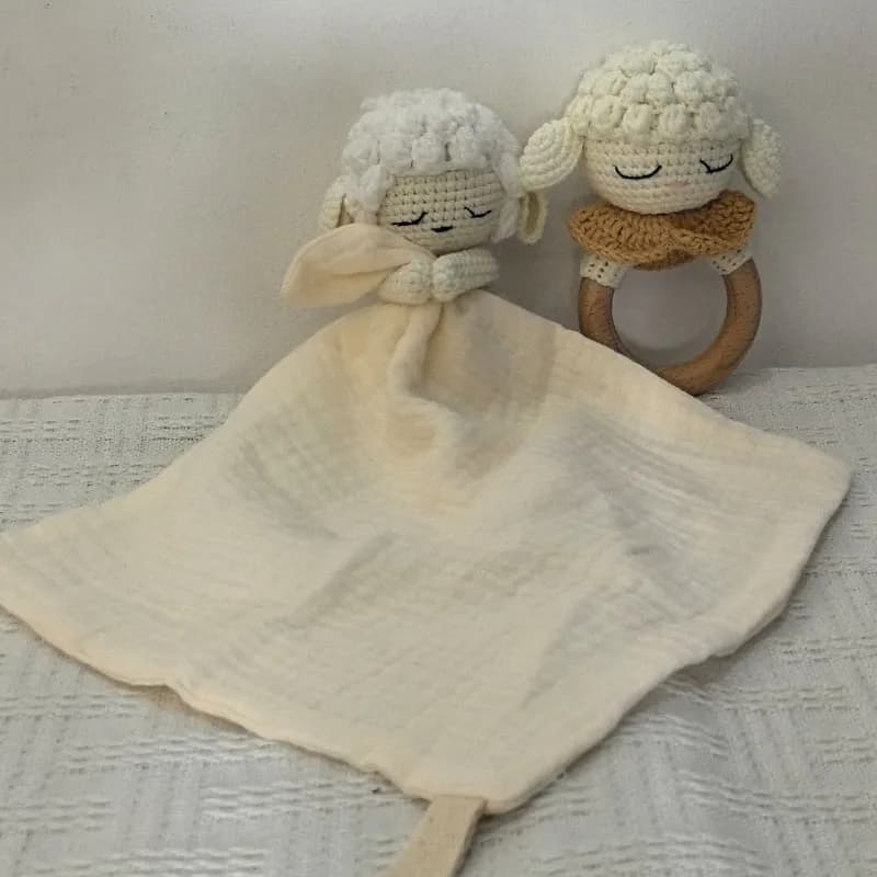 Sucette pour bébé avec nom personnalisé, serviette apaisante, bavoir doux, lapin, ours, poupée de co