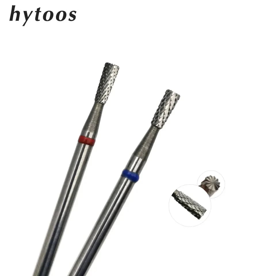 HYTOOS forets coniques inversés (coupe R) foret à ongles en carbure 3/32 pour manucure cuticules pro