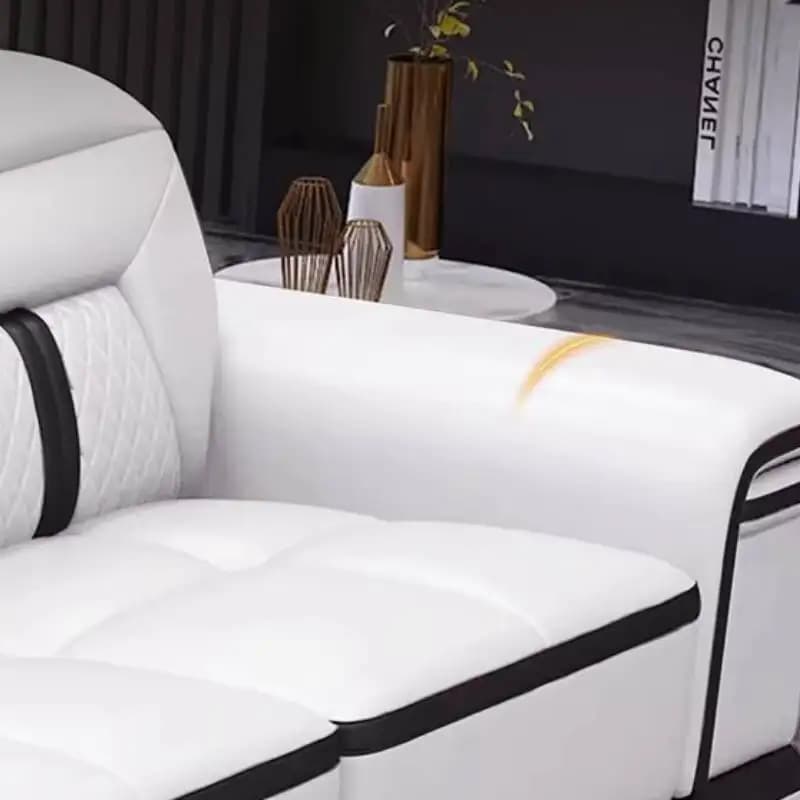 Paresseux gris canapés électriques accoudoir luxe européen intelligent incurvé salon canapés Massage