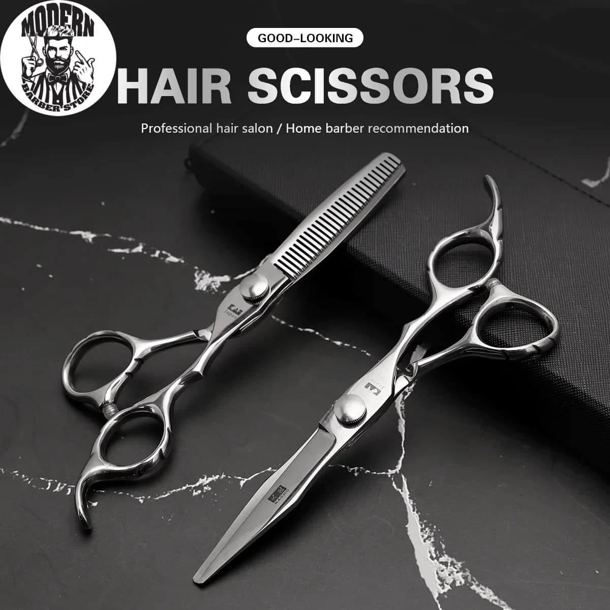 Ciseaux de coupe de cheveux professionnels-cisailles en acier inoxydable de 6 pouces pour outils de 