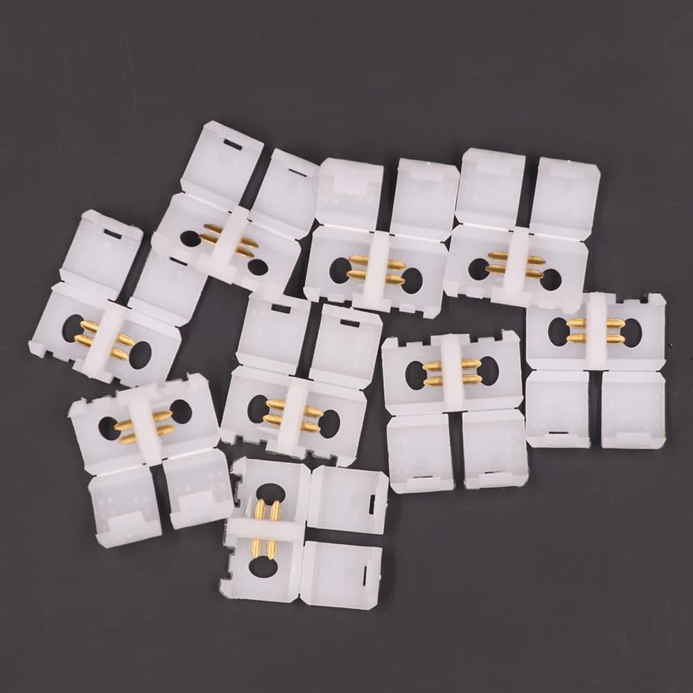 Connecteur à 2 broches en forme de I, bande LED COB FOB, connecteur central pour 220V 110V 288 diode