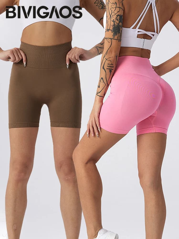 BIVIIncome OS-Mini short de fitness push-up taille haute pour femme, leggings courts de sport sexy, 