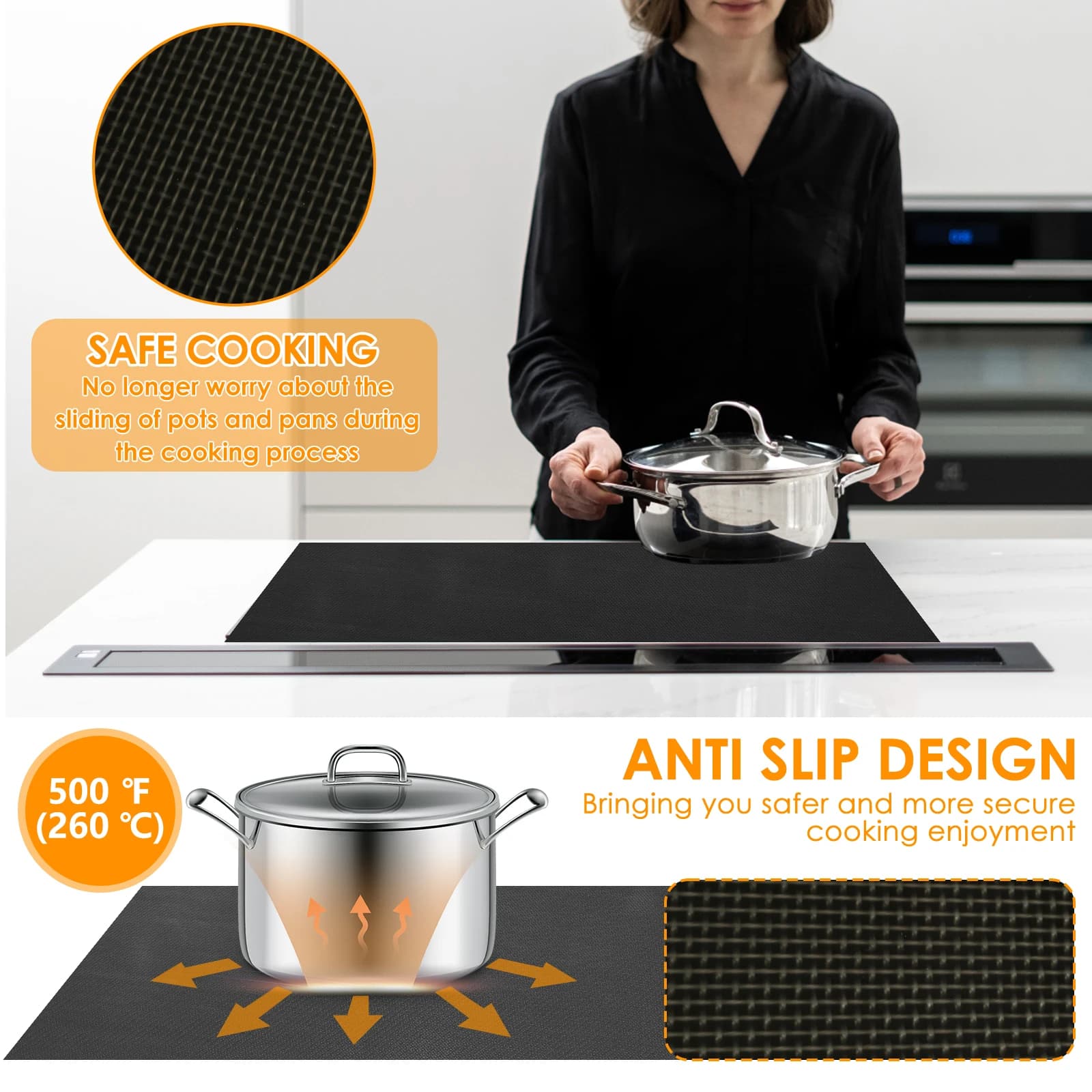 Tapis de protection translucide pour table de cuisson à Induction, couverture de table de cuisson à 