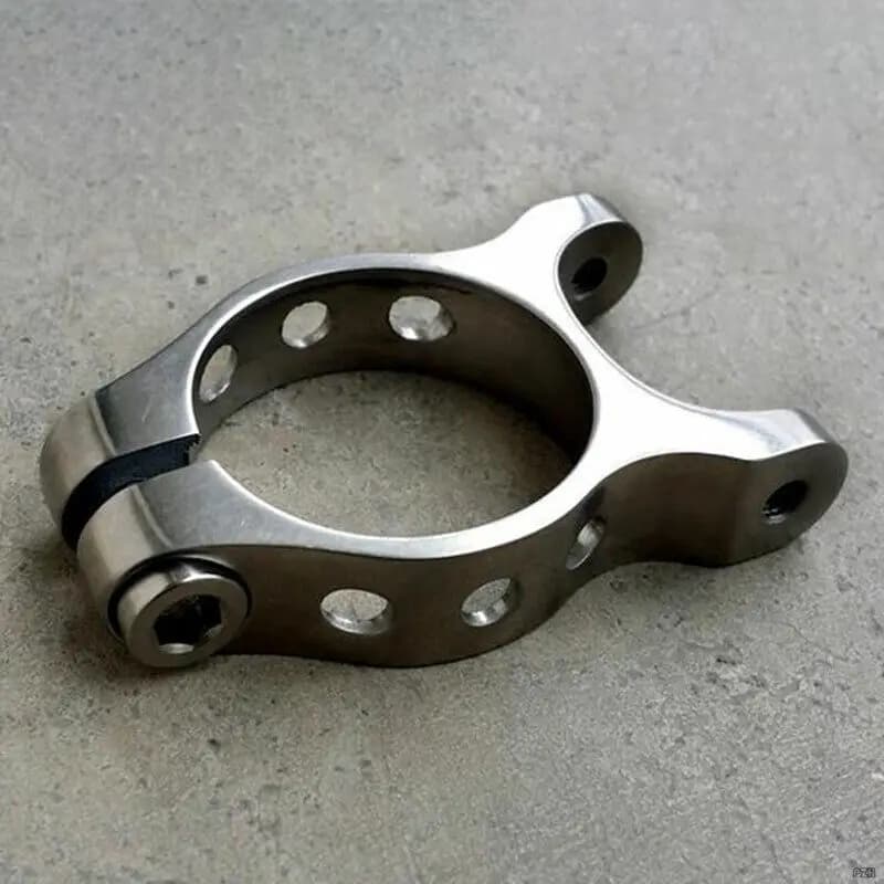 Collier de fixation double tête en alliage de titane 31,8/34,9 mm pour tube de selle de VTT/vélo de 