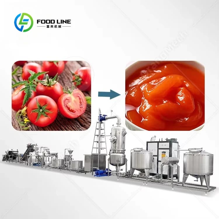 Machine industrielle de fabrication de tomates en conserve sur mesure, machine de production de sauc