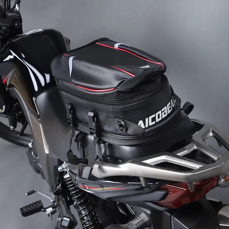 Sac de siège arrière de moto étanche, sacoche de queue de moto, sacoche de dégager de bagage de voya