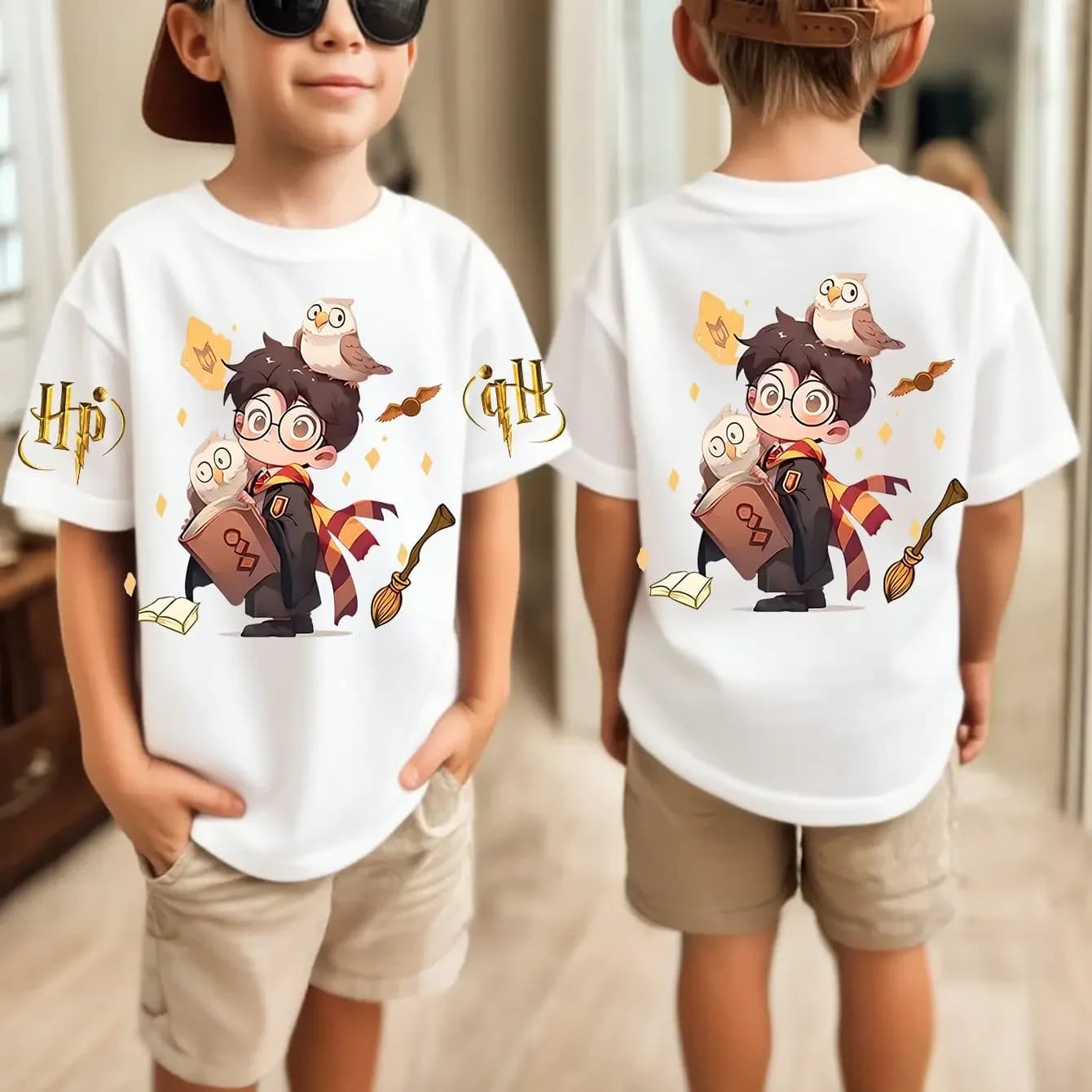 T-shirt de personnage magique sous licence officielle de Harry Potter pour garçons et filles - Impri