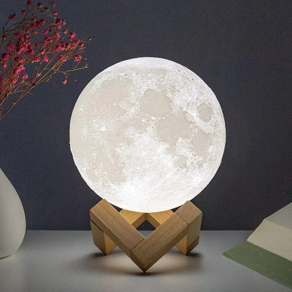 Lampe au clair de lune assemblée, caractéristiques créatives, jouet familial, salon, chambre à couch