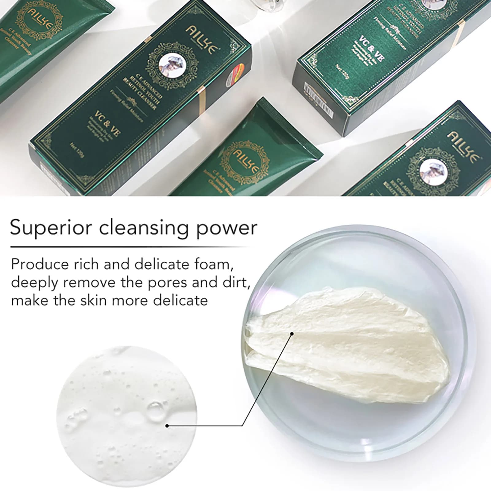 AILKE crème pour le visage anti-taches foncées, avec rétinol, vitamine C, réduit les taches de rouss