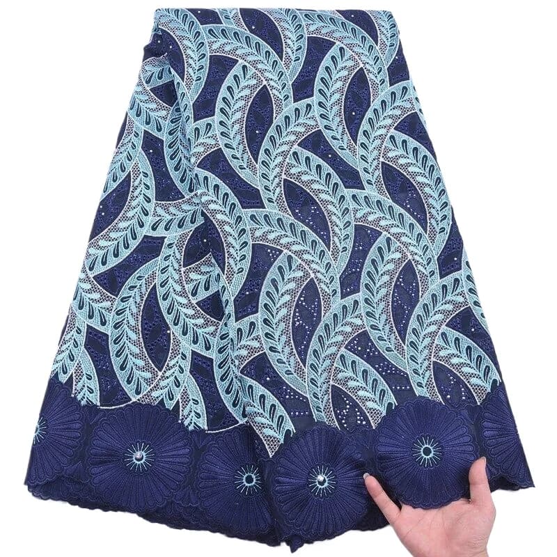 NigWin-Tissu Africain en Dentelle de Coton Suisse Tyys, Haute Qualité pour Robe de Soirée Française,