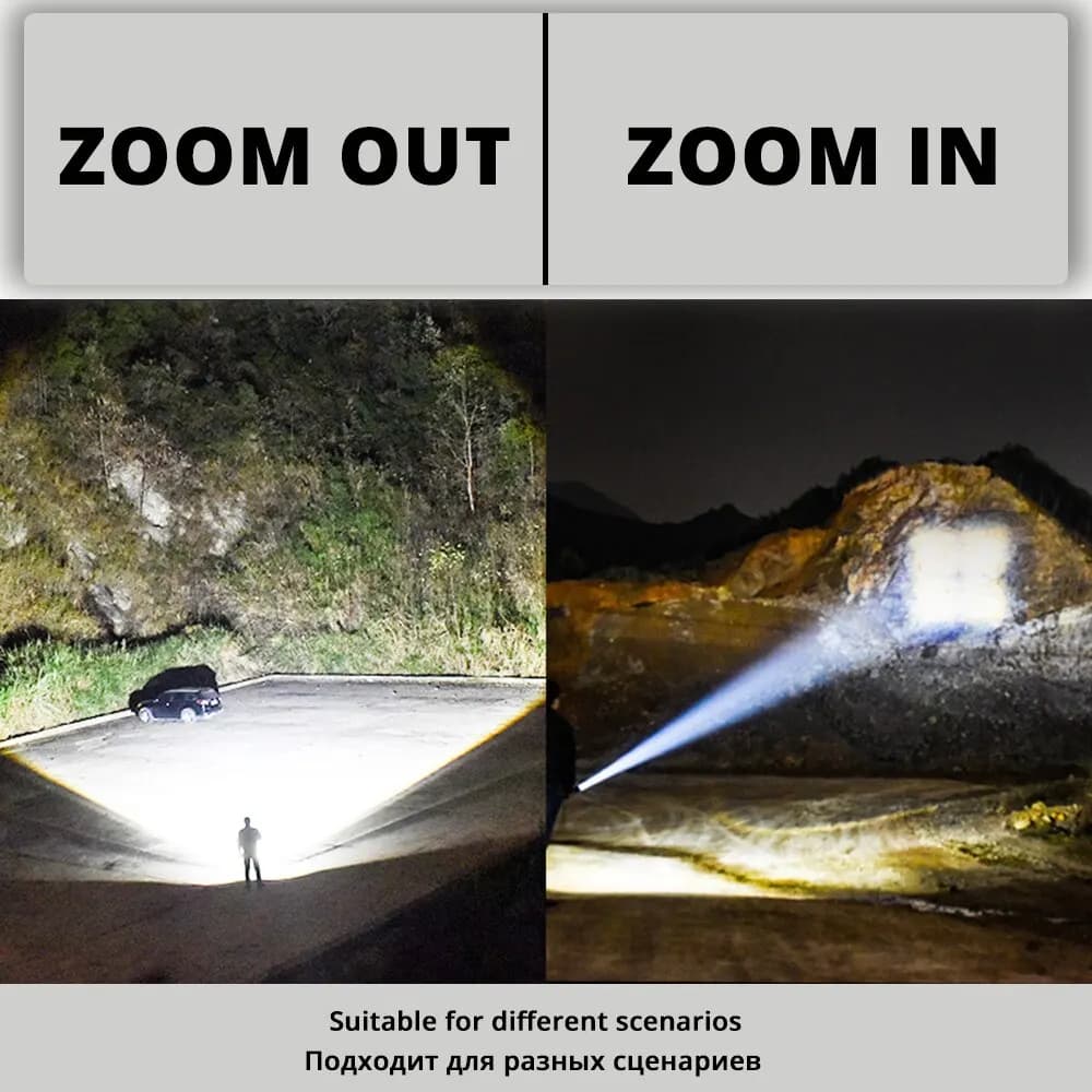 Lampe de poche LED haute puissance P50, Zoomable, 5 Modes d'éclairage, torche de Camping d'urgence é