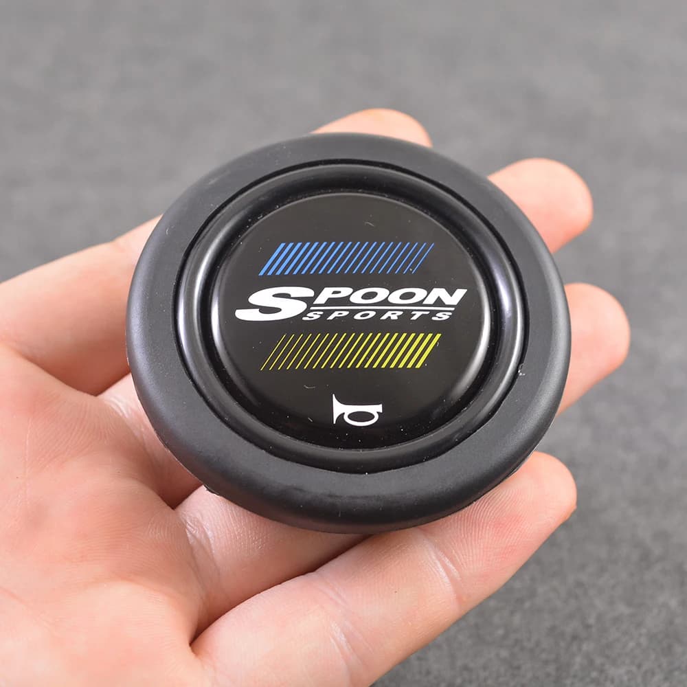 Bouton de klaxon de volant de style Jdm, cuillère universelle, voiture de sport modifiée, course, sp
