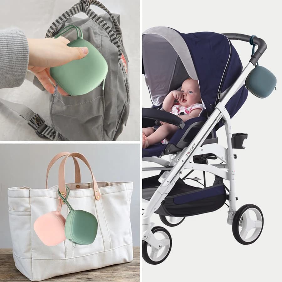Porte-sucette pour bébé, boîte à sucette à fermeture éclair, conteneur de sucette Portable pour bébé