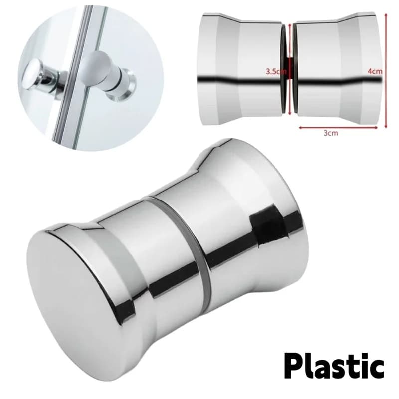 Poignée de porte en verre de douche élégante, bouton de portes de douche coulissantes, pièces de rec