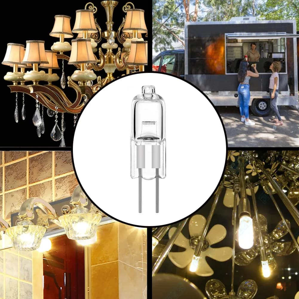 10 pièces G4 ampoule halogène 12V 5W 10W 20W 35W 50W G4 ampoules halogènes Globe lumineux Lot JC bi-
