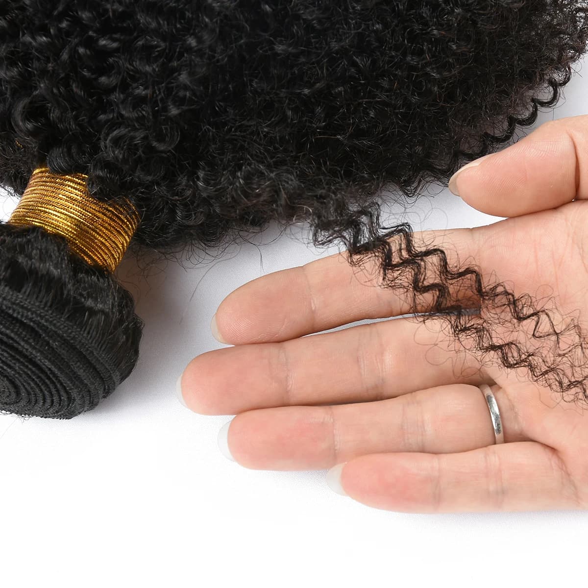 1/3 Afro crépus bouclés paquets brésiliens Afro crépus cheveux humains paquets traiter 8-28 "Extensi